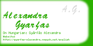 alexandra gyarfas business card